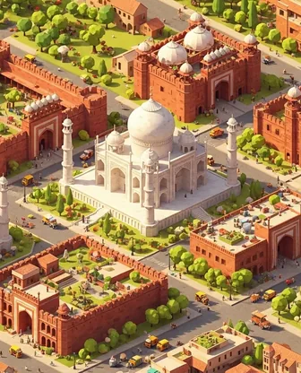 Illustration for 3 Days in Agra — Culture & History