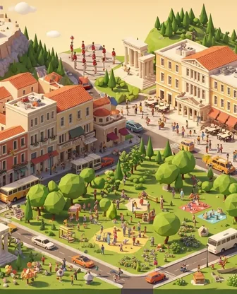 Illustration for 3 Days in Athens — Family with Kids