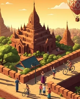 Illustration for 2 Days in Bagan — Romance