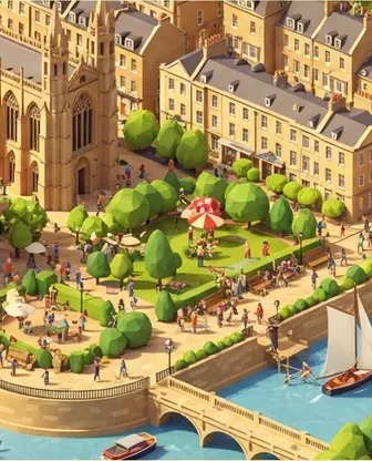 Illustration for 3 Days in Bath — Family with Kids