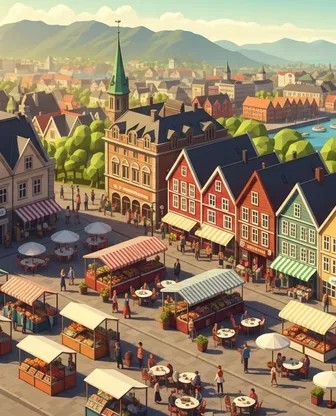 Illustration for 2 Days in Bergen — Food & Wine