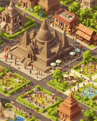 Illustration for 3 Days in Bodh Gaya — Family with Kids