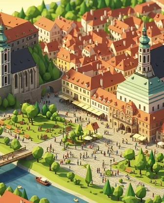 Illustration for 3 Days in Cesky Krumlov — Family with Kids