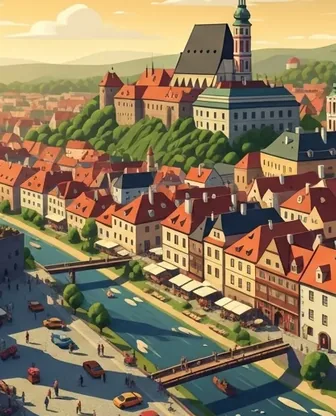 Illustration for 2 Days in Cesky Krumlov — Romance
