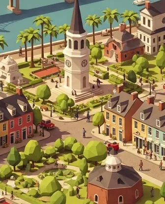 Illustration for 3 Days in Charleston — Culture & History