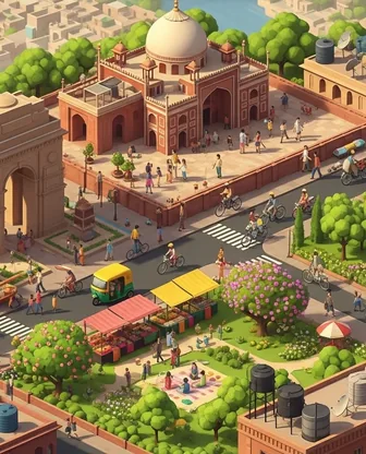 Illustration for 3 Days in Delhi — Family with Kids