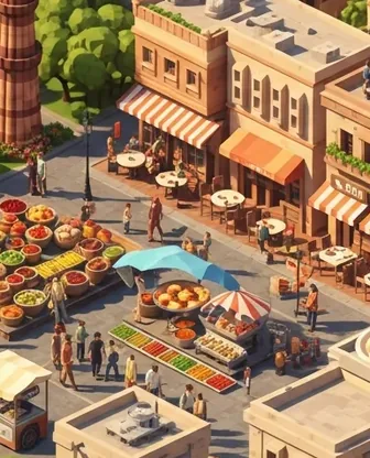 Illustration for 2 Days in Delhi — Food & Wine