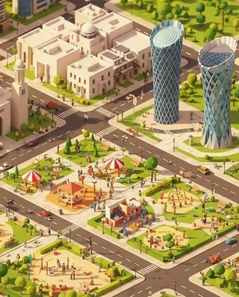 Illustration for 3 Days in Doha — Family with Kids