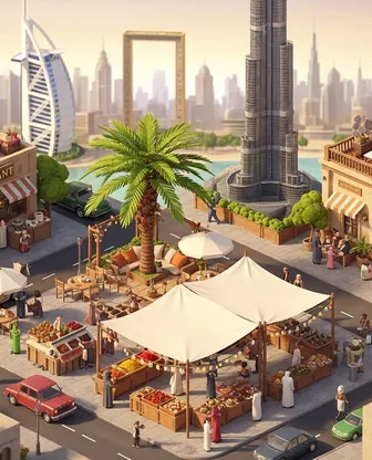 Illustration for 2 Days in Dubai — Food & Wine