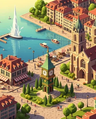 Illustration for 2 Days in Geneva — Romance