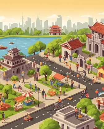 Illustration for 3 Days in Hanoi — Family with Kids