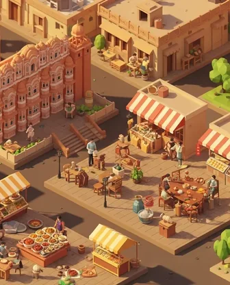 Illustration for 2 Days in Jaipur — Food & Wine