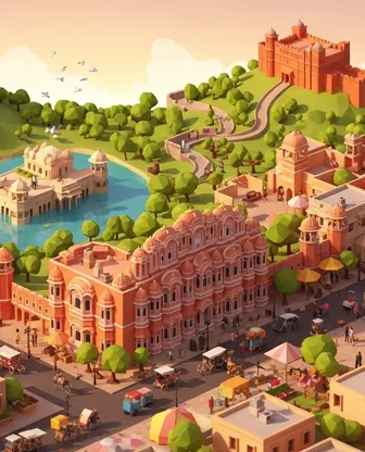 Illustration for 2 Days in Jaipur — Romance
