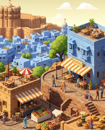 Illustration for 2 Days in Jodhpur — Food & Wine