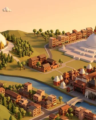 Illustration for 3 Days in Kathmandu — Culture & History