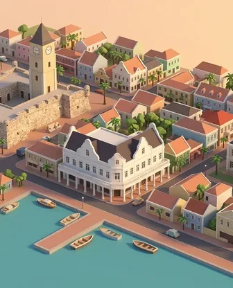 Illustration for 3 Days in Oranjestad — Culture & History