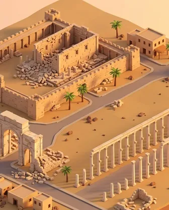 Illustration for 3 Days in Palmyra — Culture & History